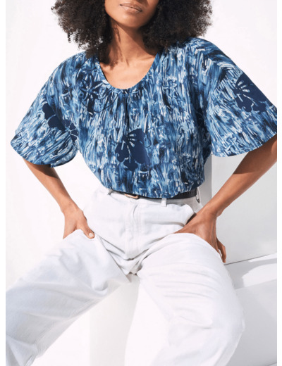 Blouse bleu de prusse
