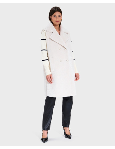 Manteau Macaria Ecru en Polyuréthane