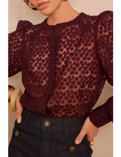 Chemisier brodé CAMOMILLE en coton