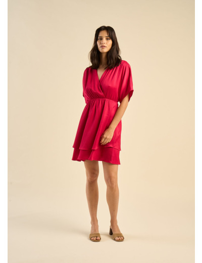 Robe courte à volants