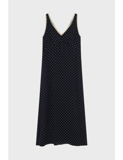 Robe longue sans manche à pois - PETRONILLE