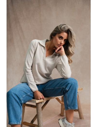 Pull femme col V Serena