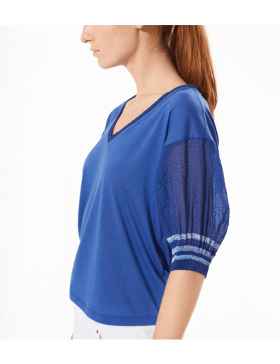 T-shirt bleu indigo