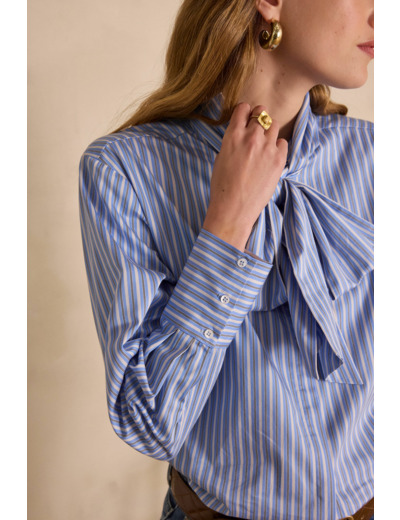 Chemise en coton à rayures SANDRINE