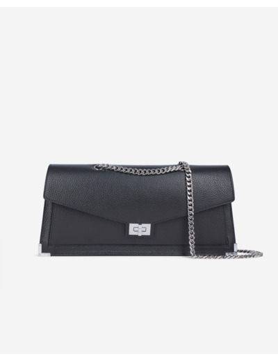 Sac Emily Long En Cuir Noir black