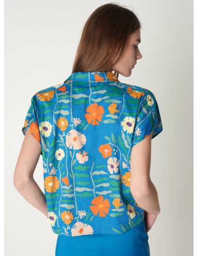 Chemise lana botanic denim