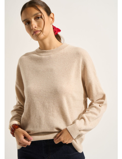 Pull col rond 100% cachemire