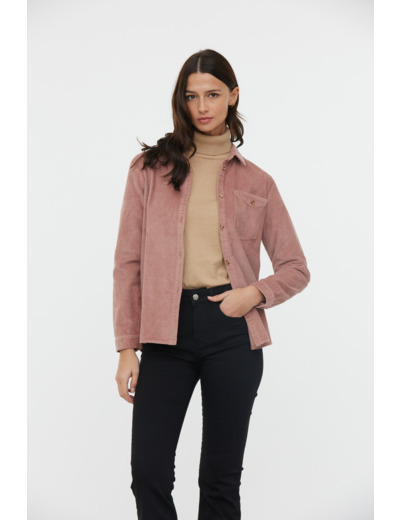 Chemise en velours corduroy et poche poitrine