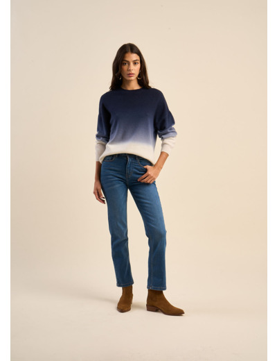 Pull à col rond deep dye