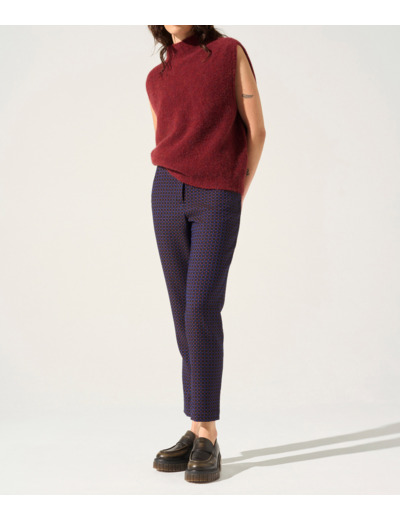 Pantalon droit mosaique