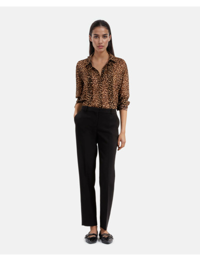 Chemise manche longue leopard