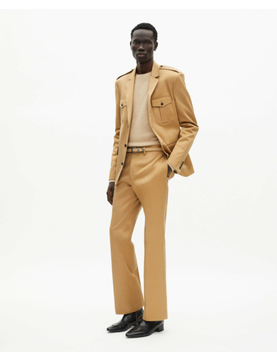 Veste droite militaire camel