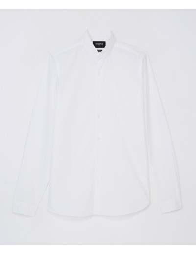Chemise en popeline col officier white