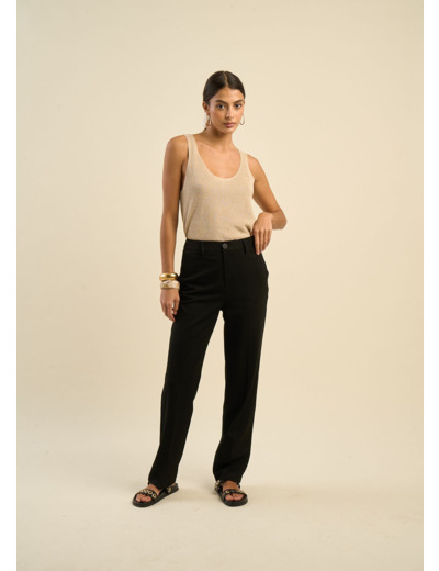 Pantalon de costume à taille haute