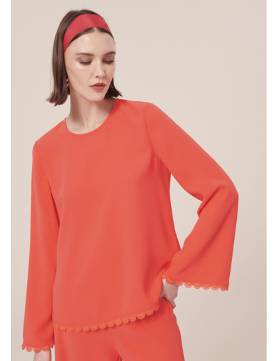 Top Tazzio Corail en Polyester