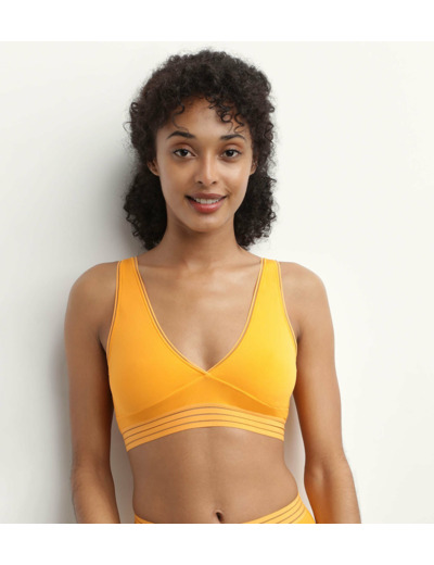 Soutien-gorge triangle sans armature en microfibre Jaune Oh My Dim’s