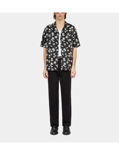 Chemise Imprimée Manches Courtes black white