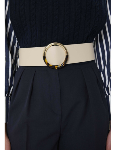 Ceinture Lauren Craie en Cuir De Vachette
