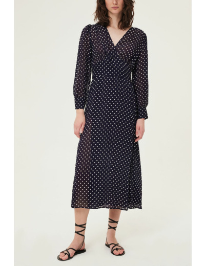 Robe portefeuille à pois - ELEN