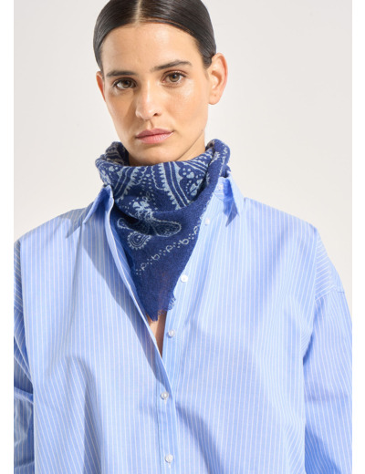 Foulard imprimé en laine