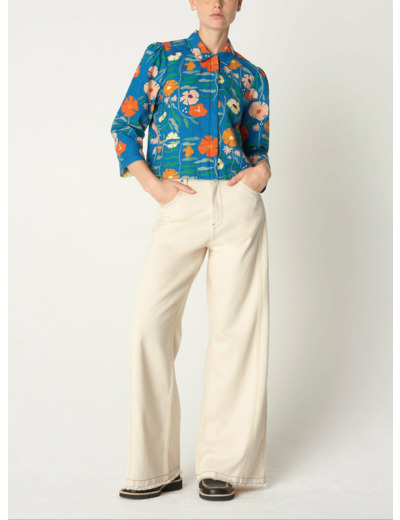 Veste lana botanic denim
