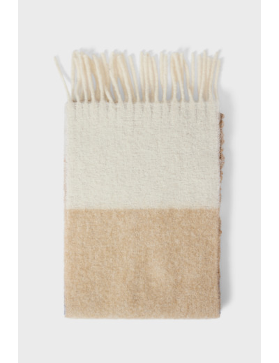 Echarpe en laine mélangée à larges rayures - HELYSE