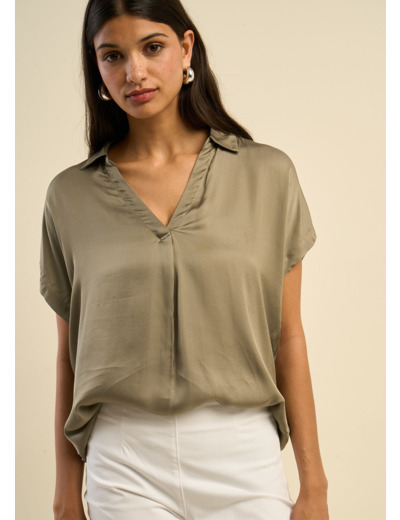Top col chemisier coupe fluide