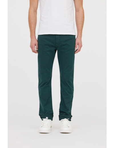 Pantalon straight fit, taille haute, jambe droite