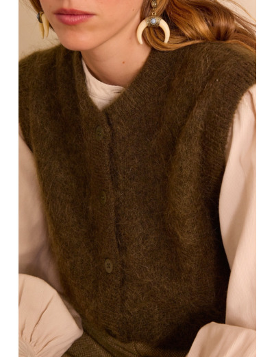 Gilet LOULOU en mohair et laine