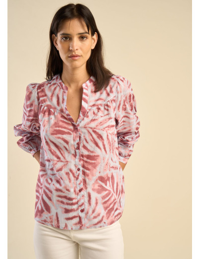 Chemise ample imprimé végétal