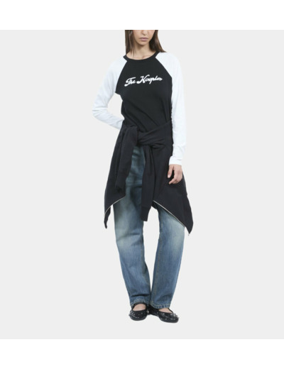 T-shirt manches longues noir et blanc black