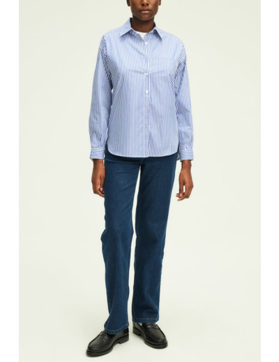 Chemise à rayures contrastées en coton - ASSIME