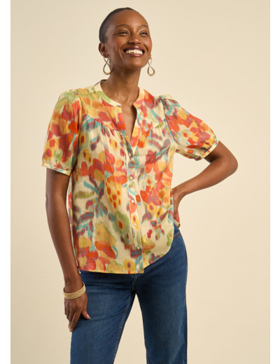 Chemisier ample à imprimé floral