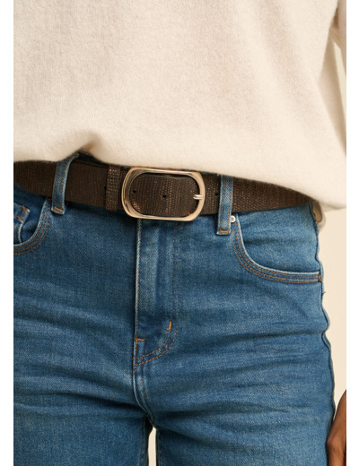 Ceinture en cuir irisée