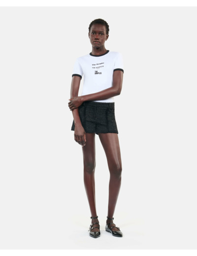 Short Noir En Tweed black