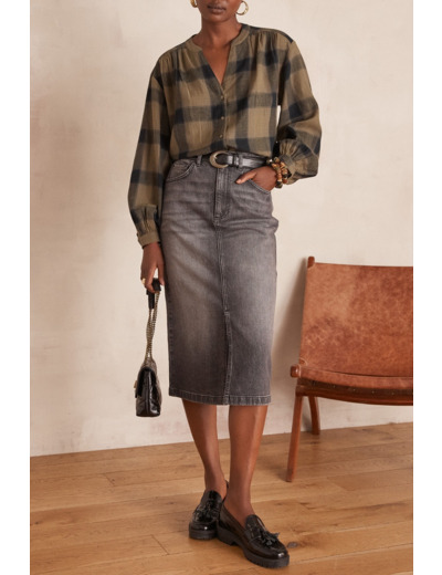 Jupe denim BIRDY en coton