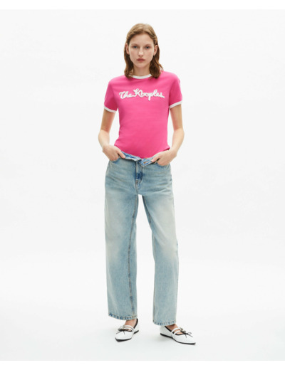 T-shirt manches courtes et print ruben fushia