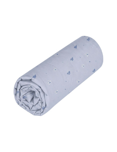 Drap housse Poème Bleu | Imprimé |Tradition des Vosges