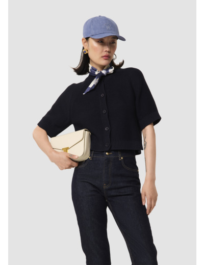 Gilet Gracy bleu nuit en coton