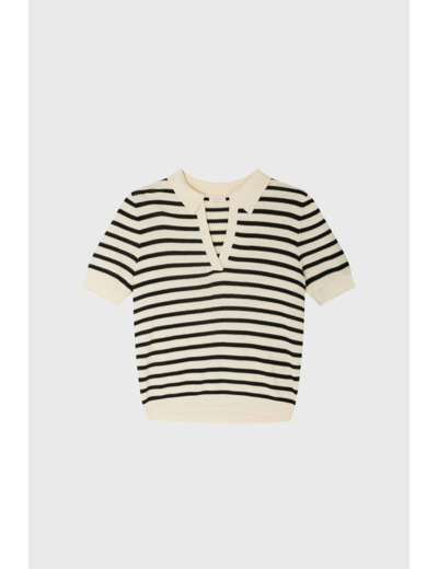 Polo en maille rayée - LETTICE