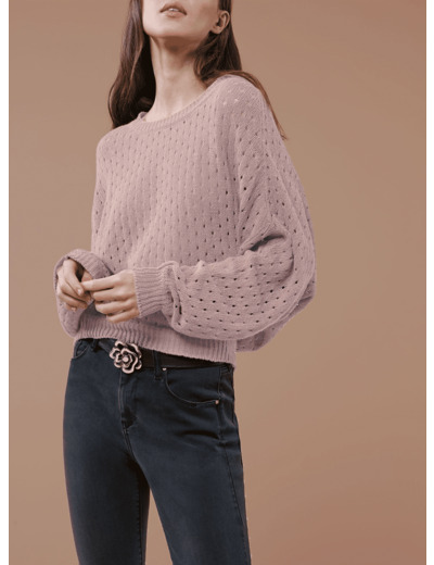 Pull rose poudre