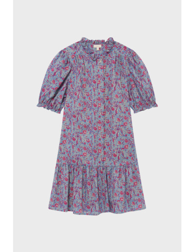 Robe courte et large à fleurs - PIMIA