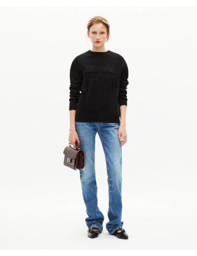 Pull avec jaquard lurex noir black