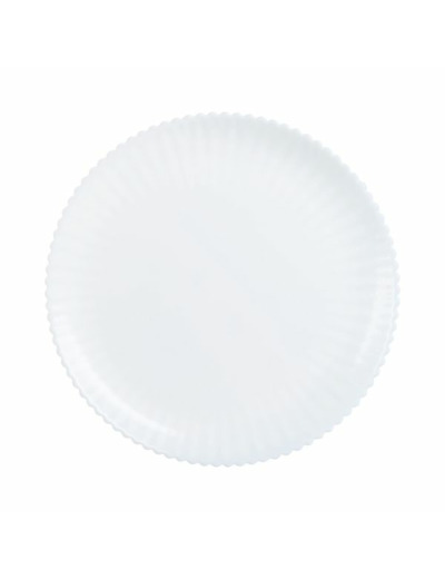 6 assiettes plates 25cm blanche Bloom