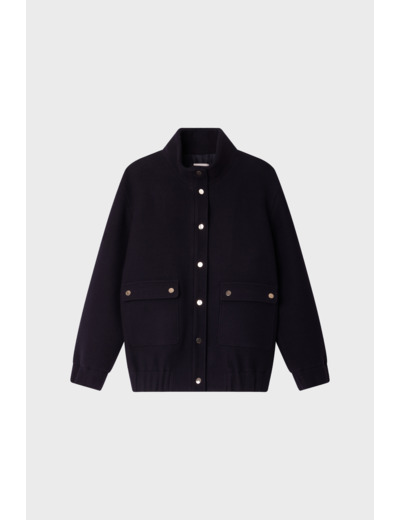 Blouson à col montant en laine - MATTEA