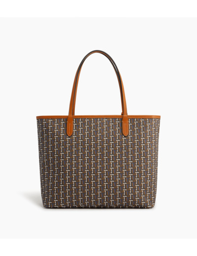 Grand sac cabas horizontal Camille en toile monogramme