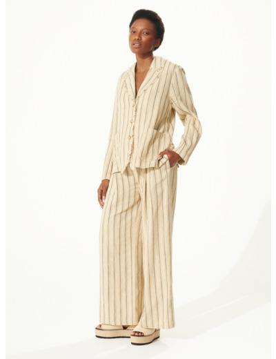 Veste rayure naturelle