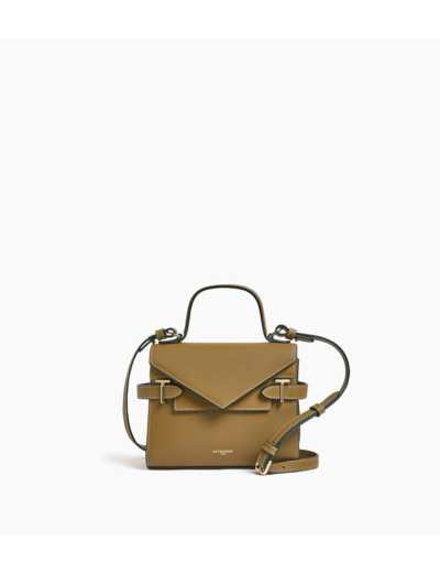 Petit sac à main double rabat Emilie en cuir signature T