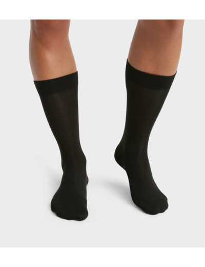 Lot de 2 paires de chaussettes homme en coton bio Noir Dim Good