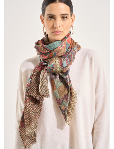 Foulard à imprimé graphique